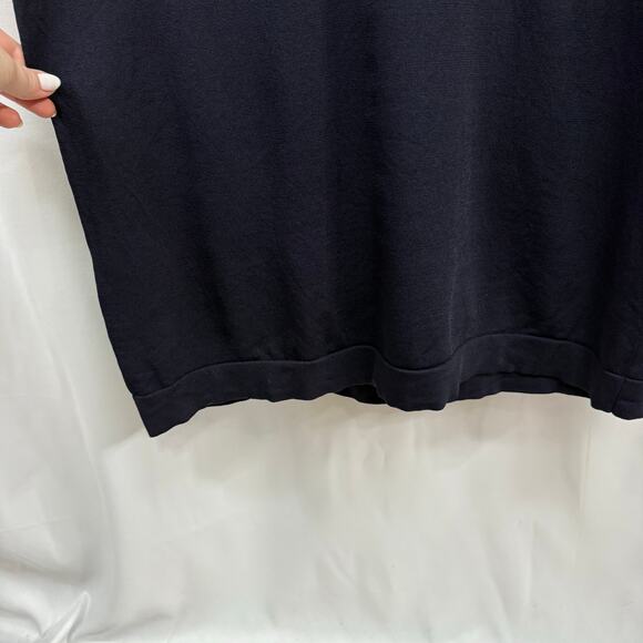 COS Navy Blue Half Flutter Sleeve Knee Length Sheath Dress Medium - Picture 5 of 7